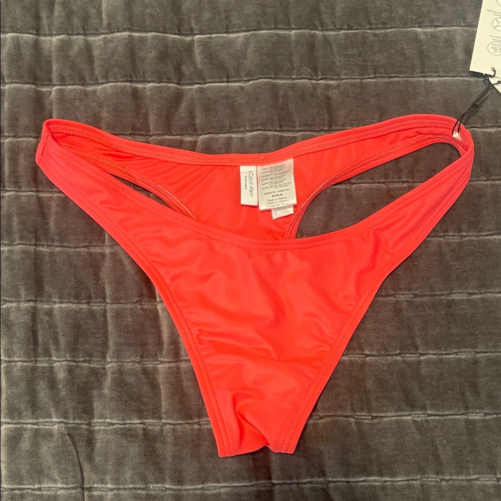 Calvin Klein Vibrant Coral Bikini Bottom